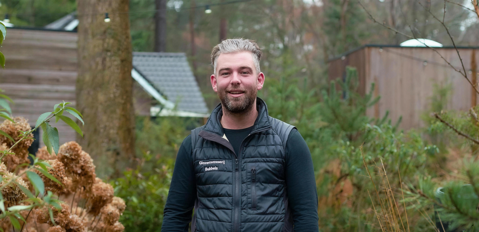 Mike van der Meulen, eigenaar van Glazenwasserij Bubbels